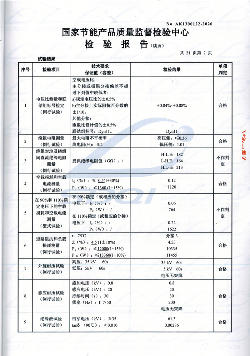 高低压试验报告-S11-1250禄丰禄丰禄丰油浸式变压器-2.jpg